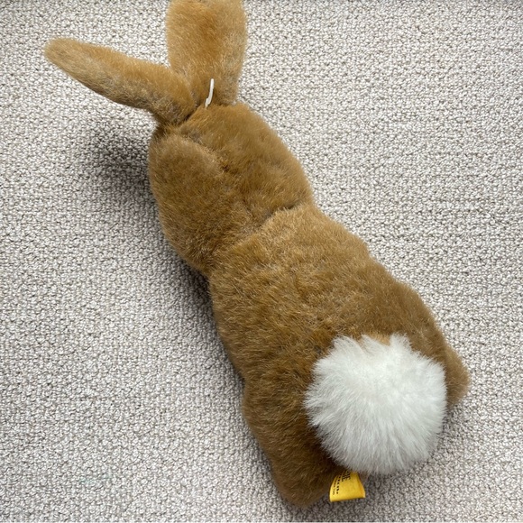 Vintage 1989 24k Polar Puff Brown Bunny Rabbit Stuffed Animal Plush Buck Teeth - Picture 3 of 9